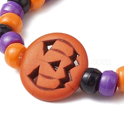 2 Uds. Conjuntos de pulseras elásticas con cuentas de plástico de calabaza de 2 estilos&nbsp;BJEW-JB10888