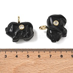 Geschnitzte Anhänger aus natürlichem Obsidian&nbsp;GG-CBA105B-03H-G