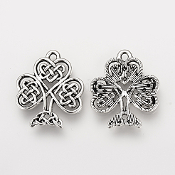 Tibetischer stil Aluminium Anhänger & Charms&nbsp;TIBEP-Q078-46AS-NR