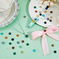 72 Stück 18 Farben natürliche Jade-Cabochons&nbsp;G-FH0002-73