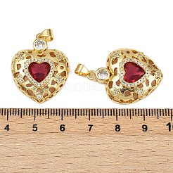 Colgante micropavé cubic zirconia de latón&nbsp;KK-S526-20G-A03