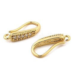 Ganci per orecchini in ottone con zirconi cubici&nbsp;KK-Q782-01G