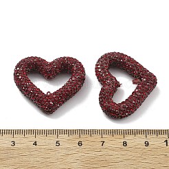 Herzförmige Polymer Clay Strassperlen&nbsp;CLAY-NH0001-09A-03
