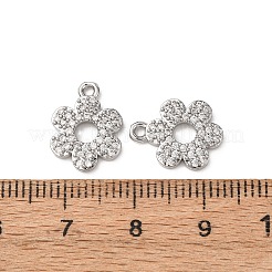 Pendentifs avec zircon cubiques à micro-pavés en laiton&nbsp;ZIRC-L105-04B-P