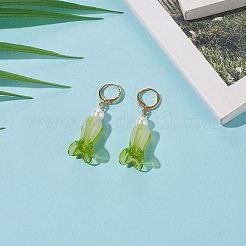 Pendientes colgantes de repollo chino de murano hechos a mano&nbsp;EJEW-TA00194