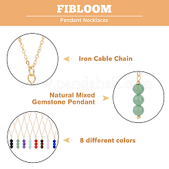 Colliers avec pendentif en perles rondes&nbsp;NJEW-AB00025