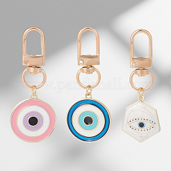 3 colgante de aleación de esmalte con forma de ojo malvado para decoración.&nbsp;HJEW-CP00035