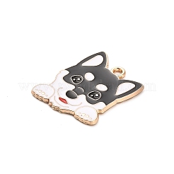 Colgantes de aleación de esmalte con forma de cachorro de animal&nbsp;X-FIND-V001-03G-01