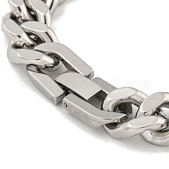 Anlaufgeschützte 201 Edelstahl-Armbänder mit kubanischen Gliedern für Damen und Herren&nbsp;BJEW-F473-03P-02