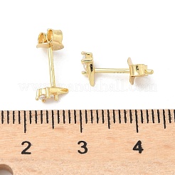 925 Ohrstecker aus Sterlingsilber mit klarem Zirkonia&nbsp;EJEW-Q032-01F-G