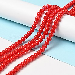 Chapelets de perles en verre peintes&nbsp;DGLA-S071-6mm-49