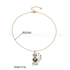 Doppelrautenförmige Halskette mit Anhänger aus Edelstahl 304&nbsp;WG13164-01