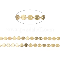 Chaînes à maillons ronds plats remplies d'or jaune&nbsp;CHC-M023-18G