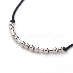 Bracciali unisex con codice morse regolabile&nbsp;BJEW-JB05011-02