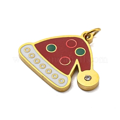 Tema natalizio placcatura ionica (ip) ciondoli in acciaio inossidabile 304&nbsp;STAS-O005-01L-G