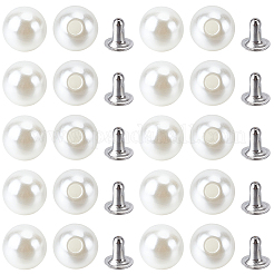 100 rivet à pression en ABS imitation perle&nbsp;DIY-GF0013-40