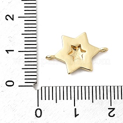 Stern-Verbindungsanhänger aus Messing mit Emaille&nbsp;KK-H529-17G