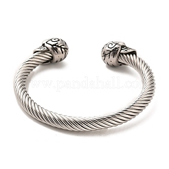 Bracciali a polsino in acciaio inossidabile 304&nbsp;BJEW-E094-21AS
