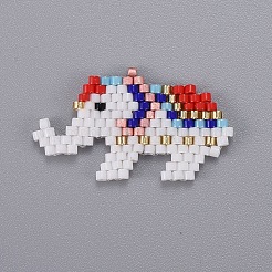 Handgemachte japanische Saatperlen Anhänger&nbsp;SEED-L008-011