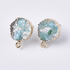Anelli per orecchini in resina druzy&nbsp;RESI-S383-028B