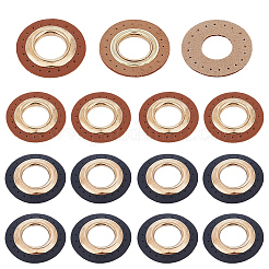 8 Beutel 2 Farben Kunstleder Ösenpatch&nbsp;PURS-CL0001-34G