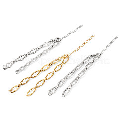 6 stücke 3 stil 304 edelstahl kreuz link kette armband machen&nbsp;AJEW-TA00051
