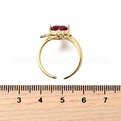 Anillos de manguito de circonio cúbico micro pavimentados de latón ajustable&nbsp;RJEW-V007-01G