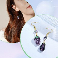 10 pz 5 stili serie frutta e verdura perline fatte a mano in vetro soffiato&nbsp;LAMP-SZ0001-55