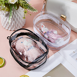 2 bolsa de plástico transparente con cremallera para almacenamiento en 2 colores.&nbsp;ABAG-FH0001-16A