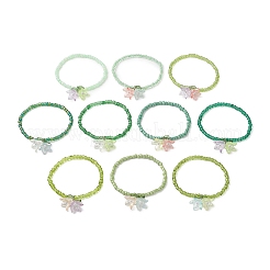10 bracelet à breloques en acrylique&nbsp;BJEW-JB13508