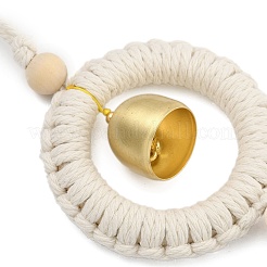 Adornos colgantes de anillo hechos a mano con cordón de algodón&nbsp;HJEW-TA00307