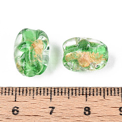 Oro fatti a mano e argento perle di vetro foglio&nbsp;FOIL-N030-02F