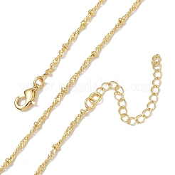 Colliers à chaîne satellite en laiton de 2.5 mm pour femmes&nbsp;KK-CBA4FD4-16G