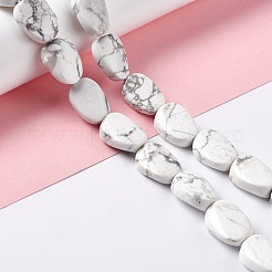 Fili di perline howlite naturale&nbsp;G-M208-13