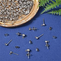 100 paio di orecchini a perno con sfera in acciaio inossidabile 304&nbsp;STAS-YW0003-06
