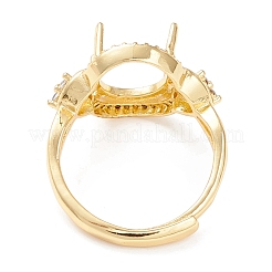 Verstellbare Ringkomponenten aus Messing mit Zirkonia&nbsp;KK-K266-06G