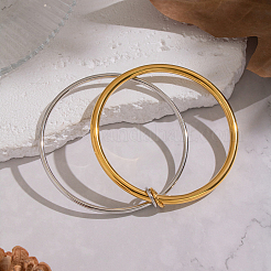Braccialetti semplici a doppio strato in acciaio inossidabile 304 per donna&nbsp;EC4936