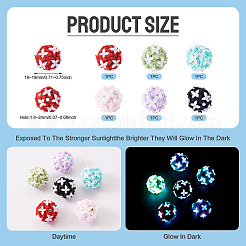 6 Stück 6 Farben handgefertigte Polymer Clay Strass- und Harzperlen&nbsp;CLAY-TA0002-10