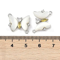 Pendentifs avec zircon cubiques à micro-pavés en laiton&nbsp;KK-U043-31P-01
