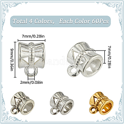 Barre per tubi in lega di stile tibetano da 240 pz 4 colori&nbsp;TIBE-SP0001-07