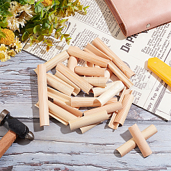 40 Stück 6 Stil Kiefernholz Holzhalter&nbsp;DIY-OC0010-15