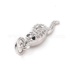 Pendentifs avec zircon cubiques à micro-pavés en laiton&nbsp;KK-C012-45P