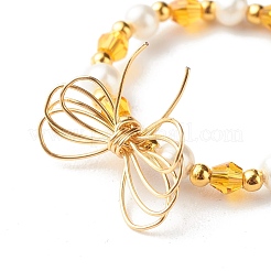 Imitar anillos de dedo con cuentas de vidrio bicono de vidrio austriaco&nbsp;X1-RJEW-TA00003-01