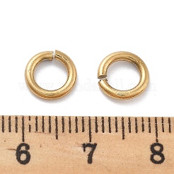 Placcatura ionica (ip) anelli di giunzione aperti in acciaio inossidabile 304&nbsp;LS-STAS-M081-02G-03