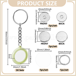30 Set DIY-Schlüsselanhänger-Bastelsets aus ABS-Kunststoff&nbsp;DIY-GA0008-96B