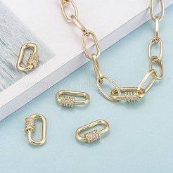 Charmes de verrouillage de mousqueton à vis de zircone cubique micro pave&nbsp;LS-ZIRC-G160-22G
