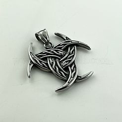 Wikinger Herren Halsketten mit Anhänger „Dreifaches Horn von Odin“ aus 304 Edelstahl&nbsp;FR0632