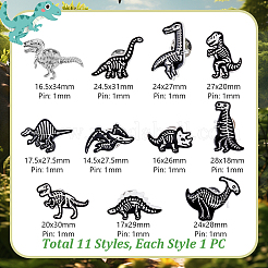 11 pièces 11 styles de broches en alliage&nbsp;JEWB-PH0001-58
