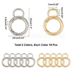 20 Stück 2 Farben Legierungsfedertorring&nbsp;KEYC-NB0001-16