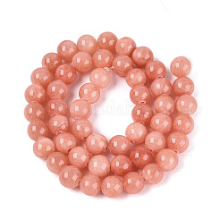 Hebillas de abalorios piedras preciosas de jade amarillo teñido natural&nbsp;G-R271-8mm-Y31